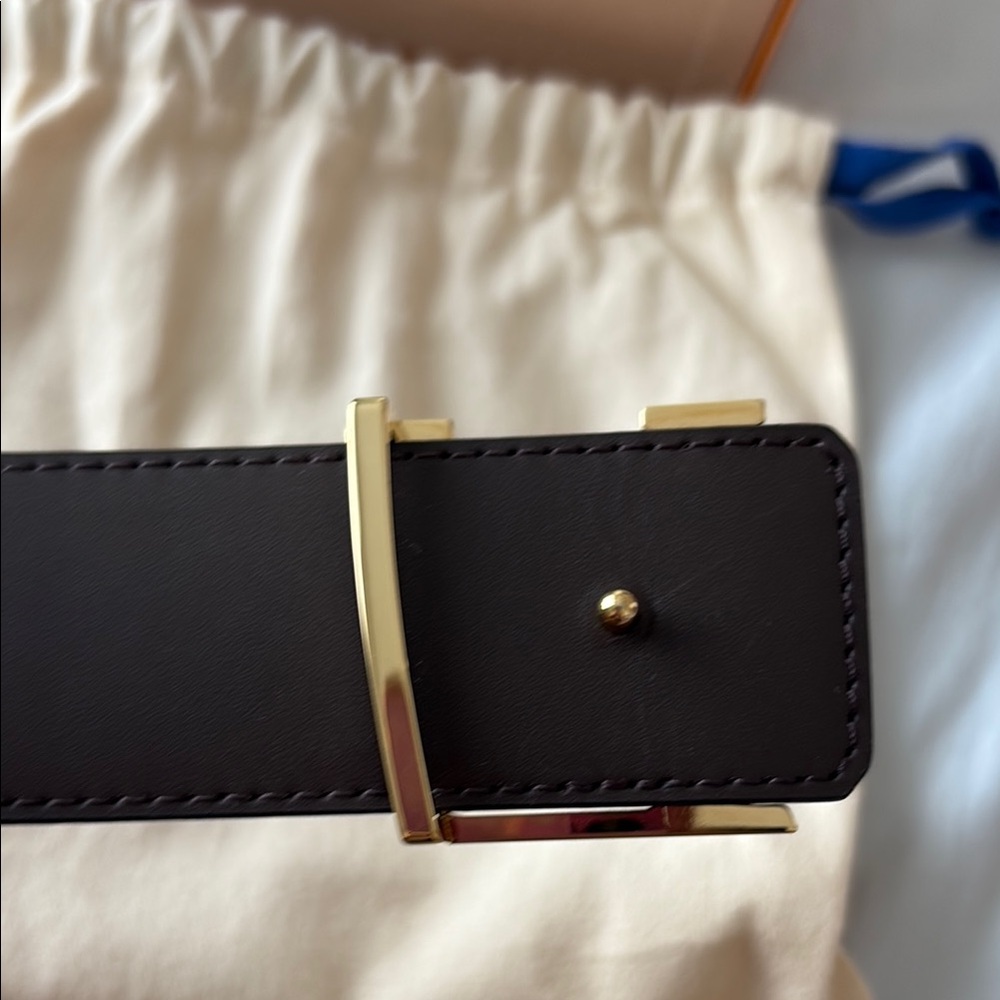 Louis Vuitton Brown and Gold Monogram Belt - Picture 8 of 9